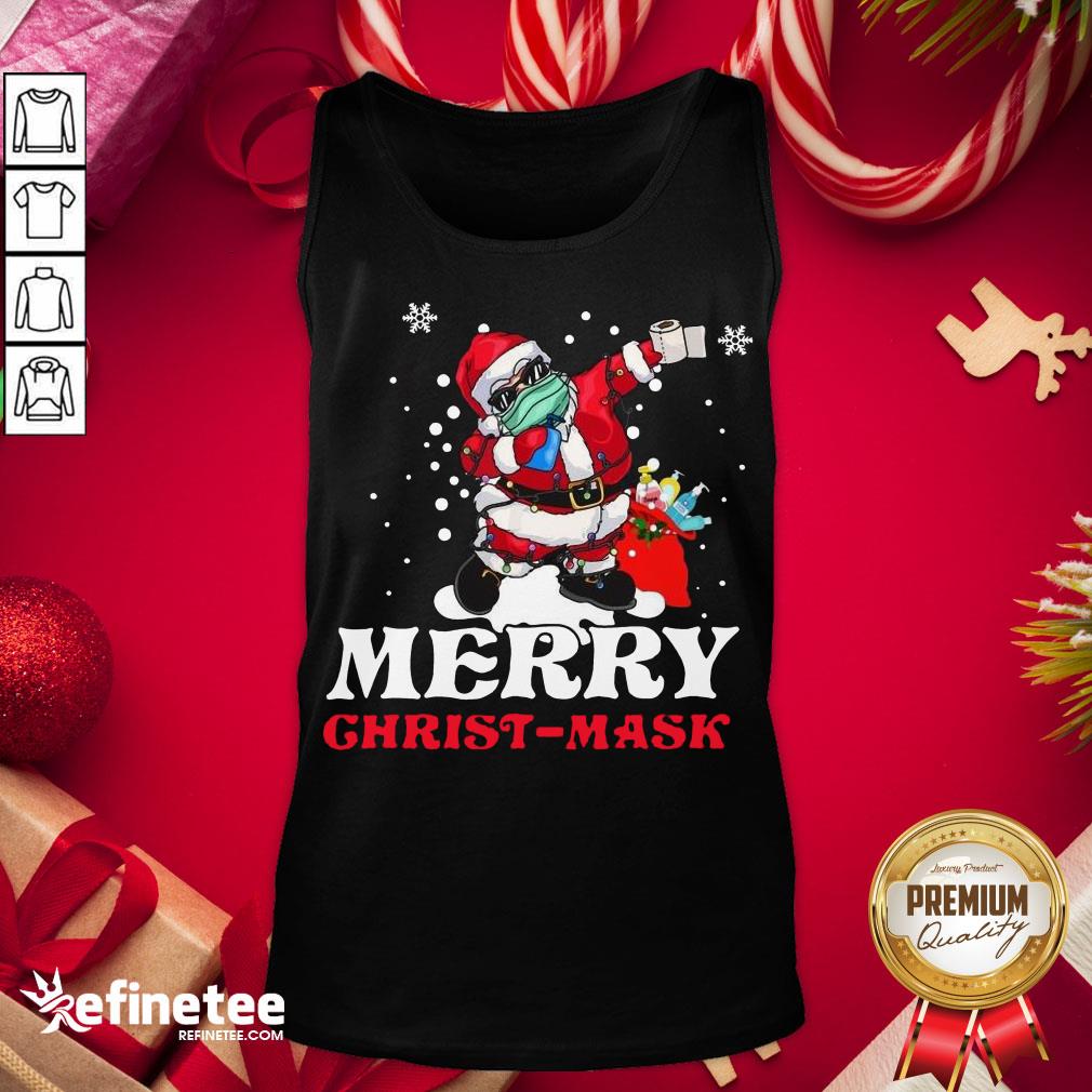 Happy Merry Christmask 2020 Dabbing Santa Toilet Paper Christmas Shirt