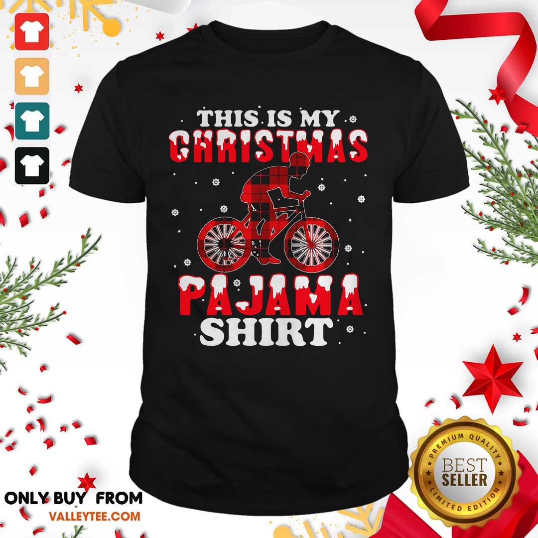 Happy Mountain Biking This Is My Christmas Pajama Shirt