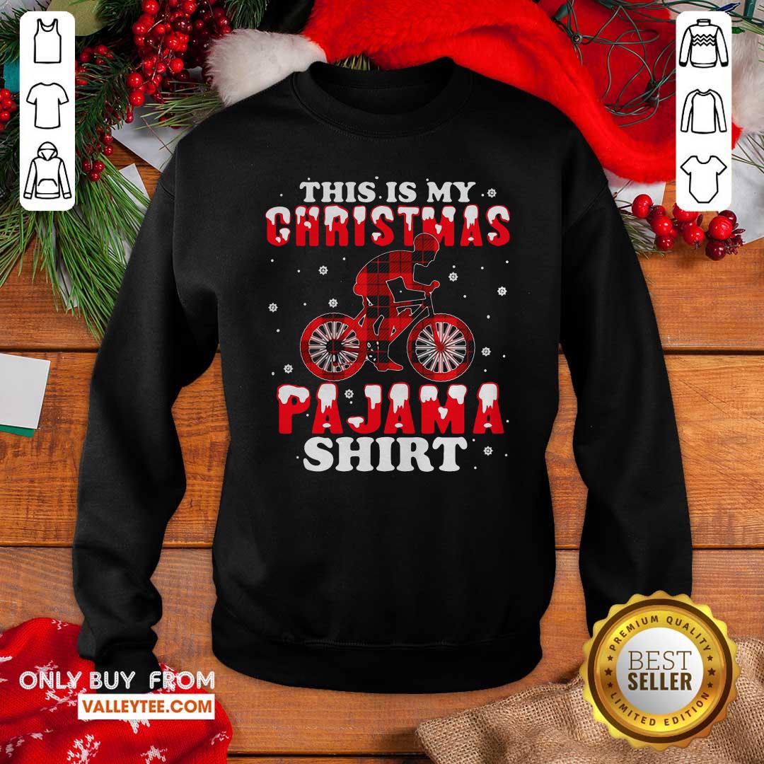 Happy Mountain Biking This Is My Christmas Pajama Shirt