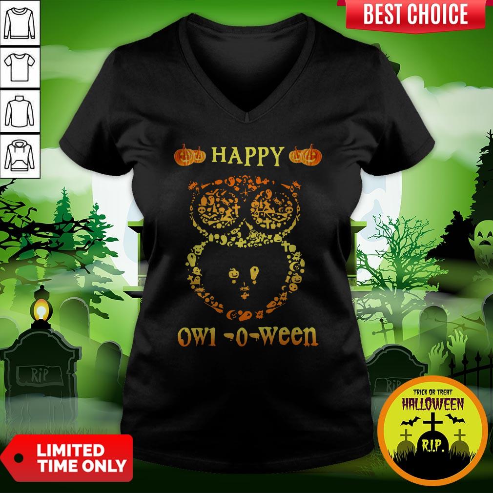 Happy Owl-o-ween Funny Owl Halloween Owl-o-ween T-Shirt
