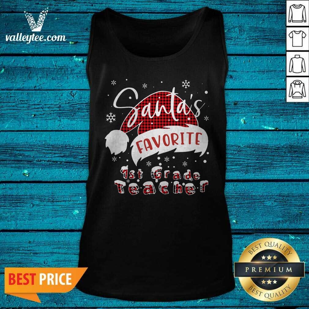 Happy Santa’s Favorite 1st Grade Teacher Christmas Shirt