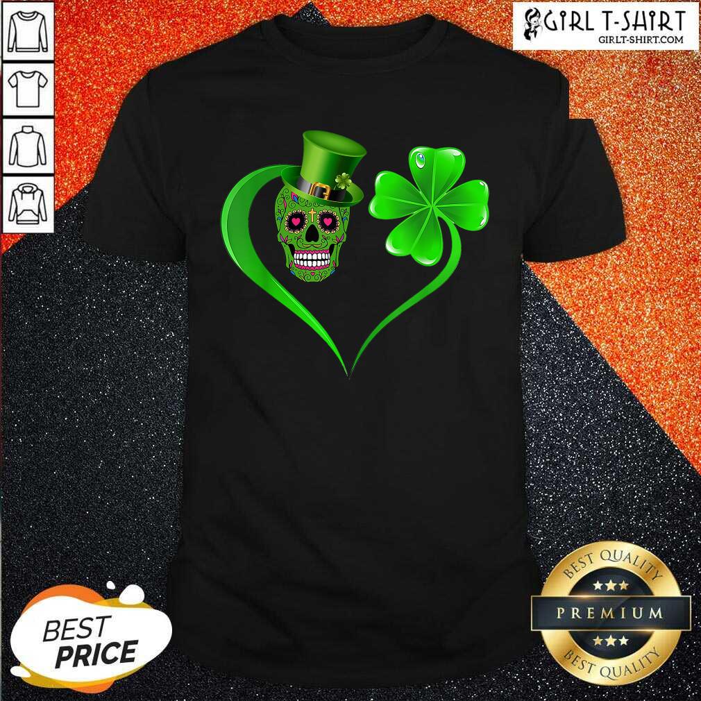 Happy Skull Heart Patricks Day Shirt