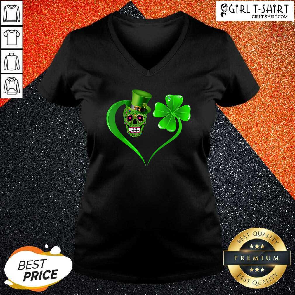 Happy Skull Heart Patricks Day Shirt