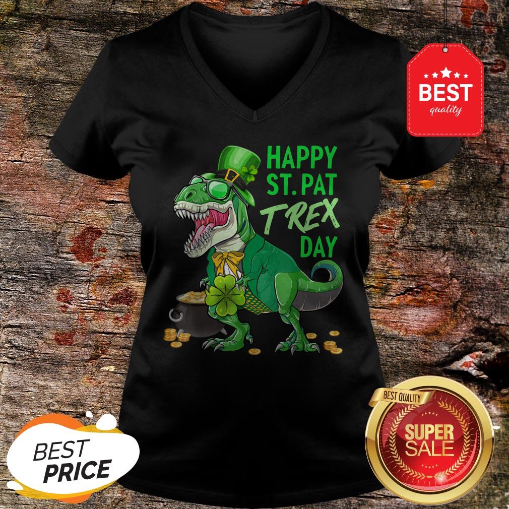 Happy St. Pat T-Rex Day Dinosaur St. Patricks Day Shamrock T-Shirt
