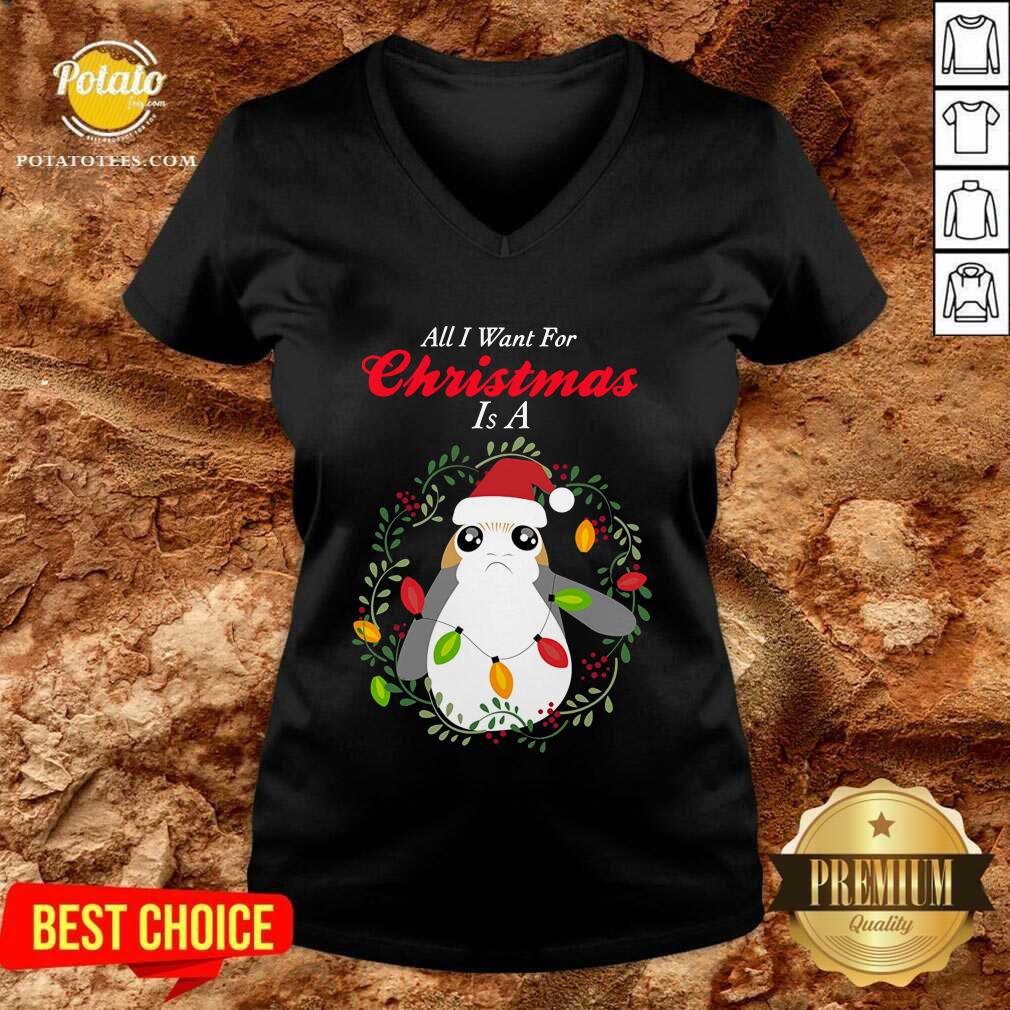 Happy Star Wars Porg All I Want Christmas Shirt