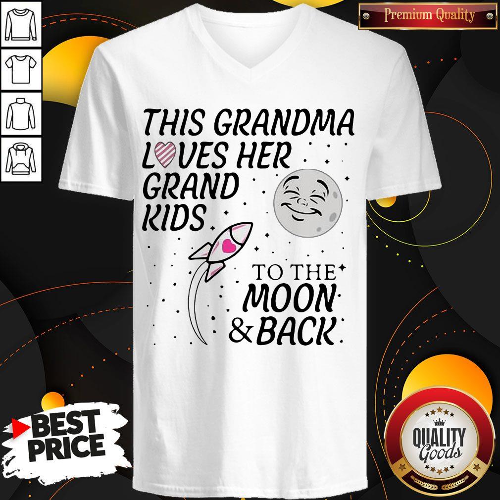 Happy This Grandma Loves Her Grandkids To The Moon And Back Shirt