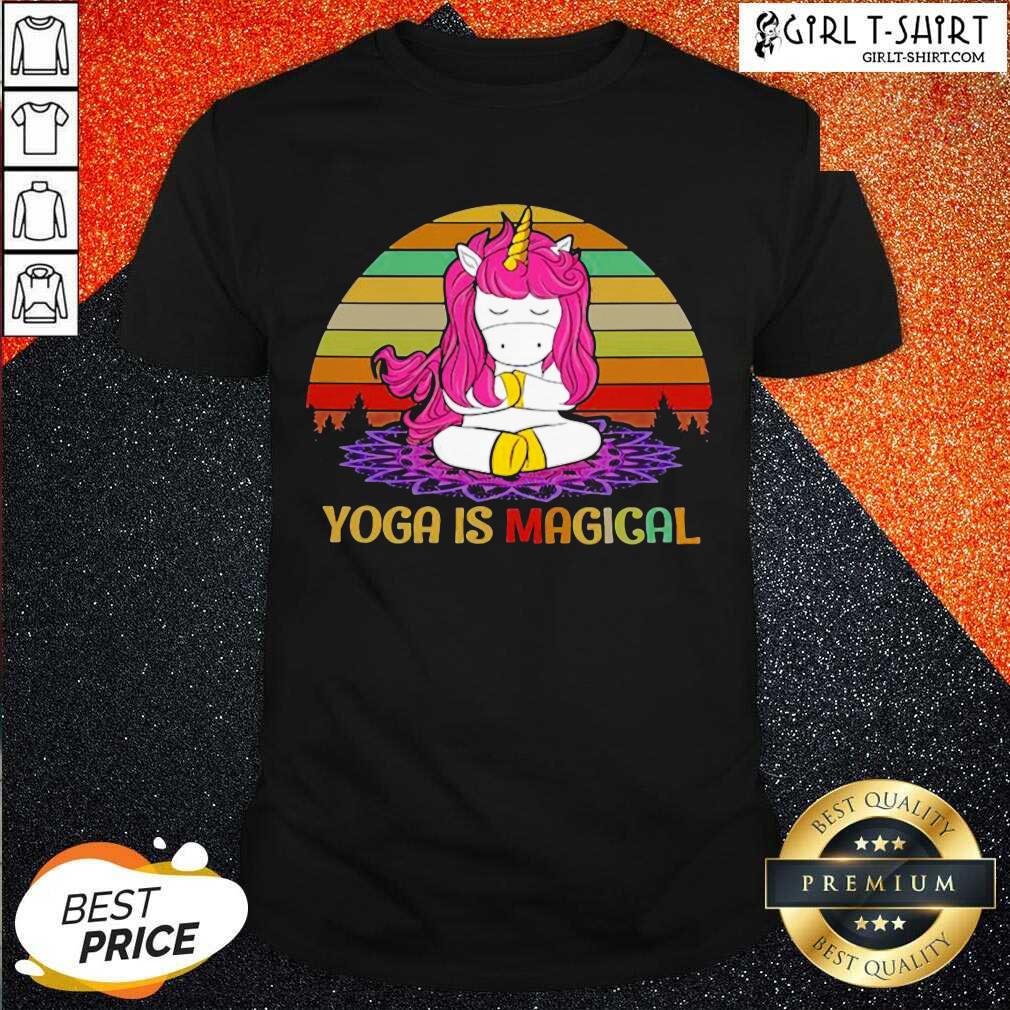 Happy Unicorn Yoga Is Magical Vintage shirt