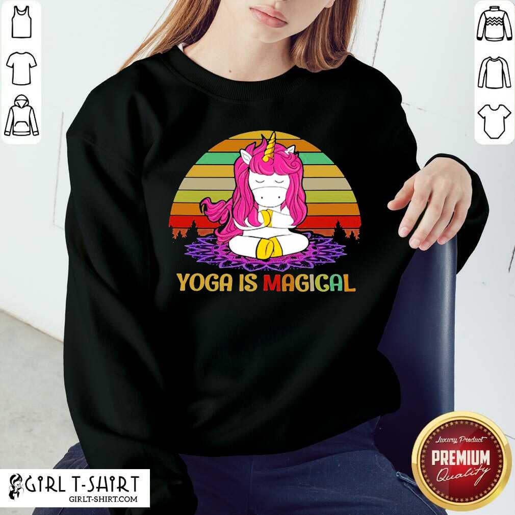 Happy Unicorn Yoga Is Magical Vintage shirt