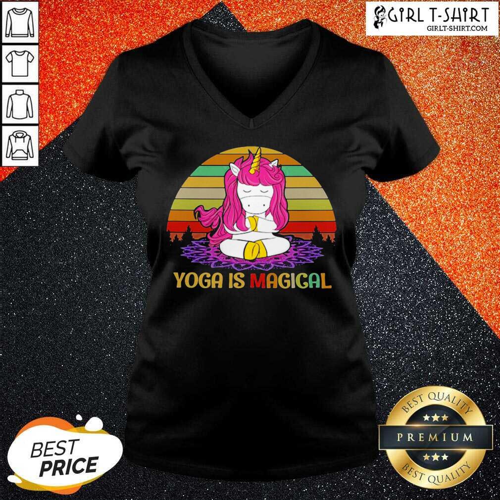 Happy Unicorn Yoga Is Magical Vintage shirt