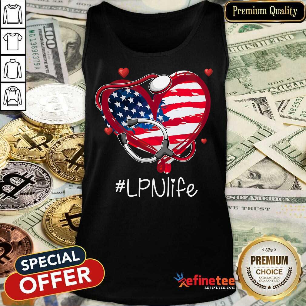 Heart American Flag LPN Life Shirt