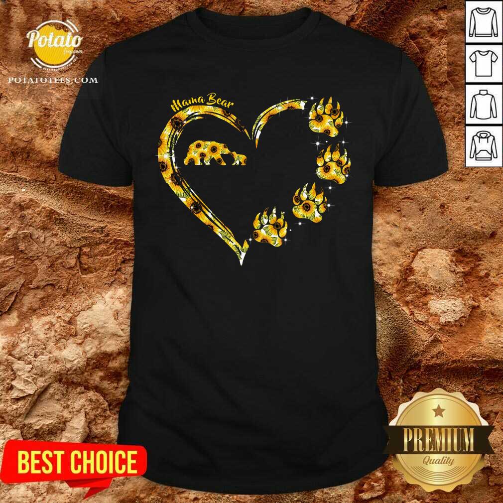 Heart Sunflower Mama Bear Mother'S Day Shirt