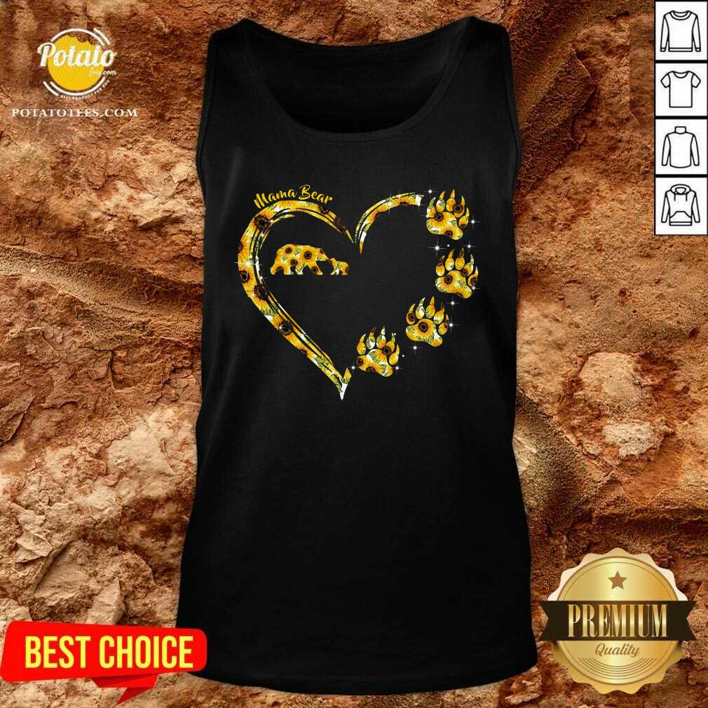 Heart Sunflower Mama Bear Mother'S Day Shirt