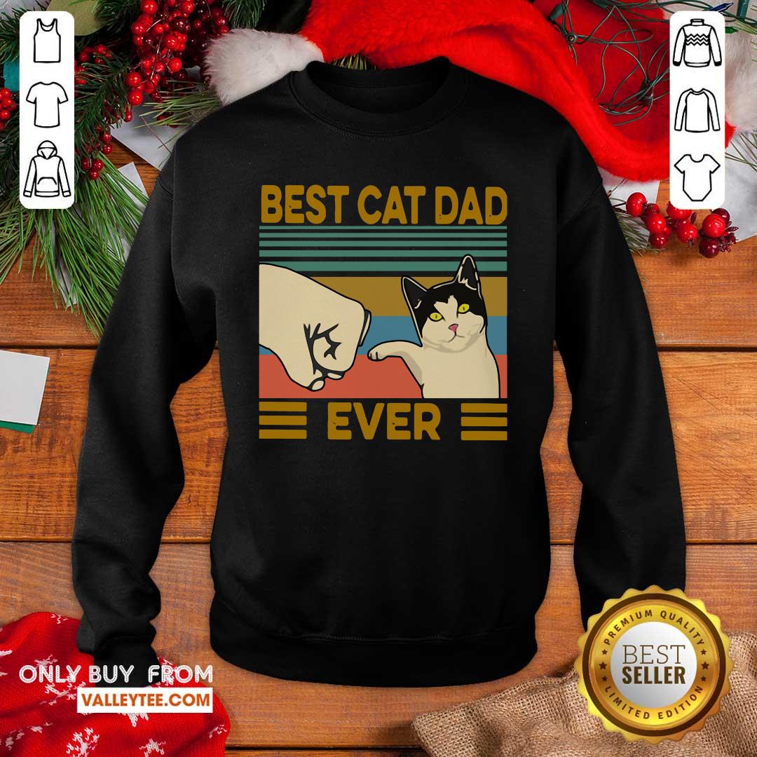 High Quality Best Cat Dad Ever Vintage Shirt