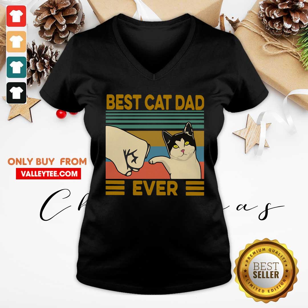 High Quality Best Cat Dad Ever Vintage Shirt