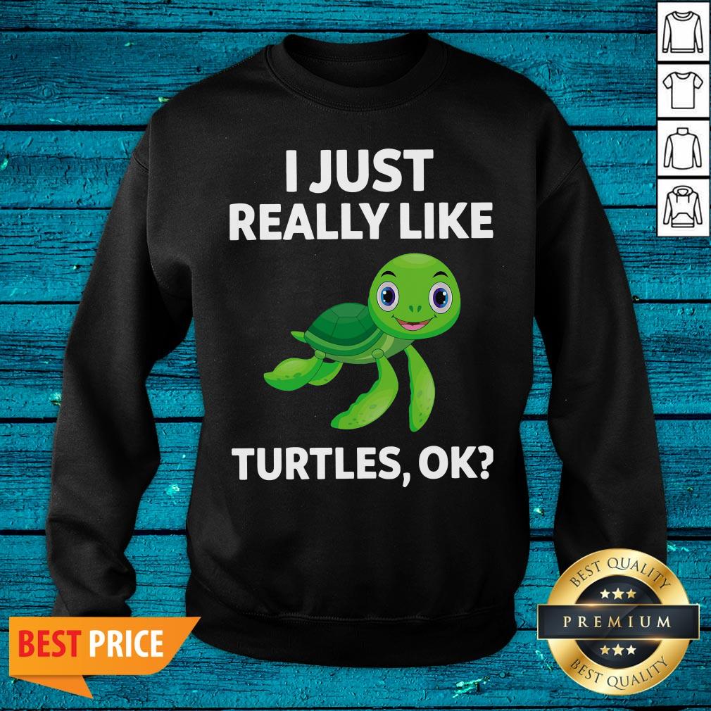 High Quality I Just Really Like Turtles Ok Shirt