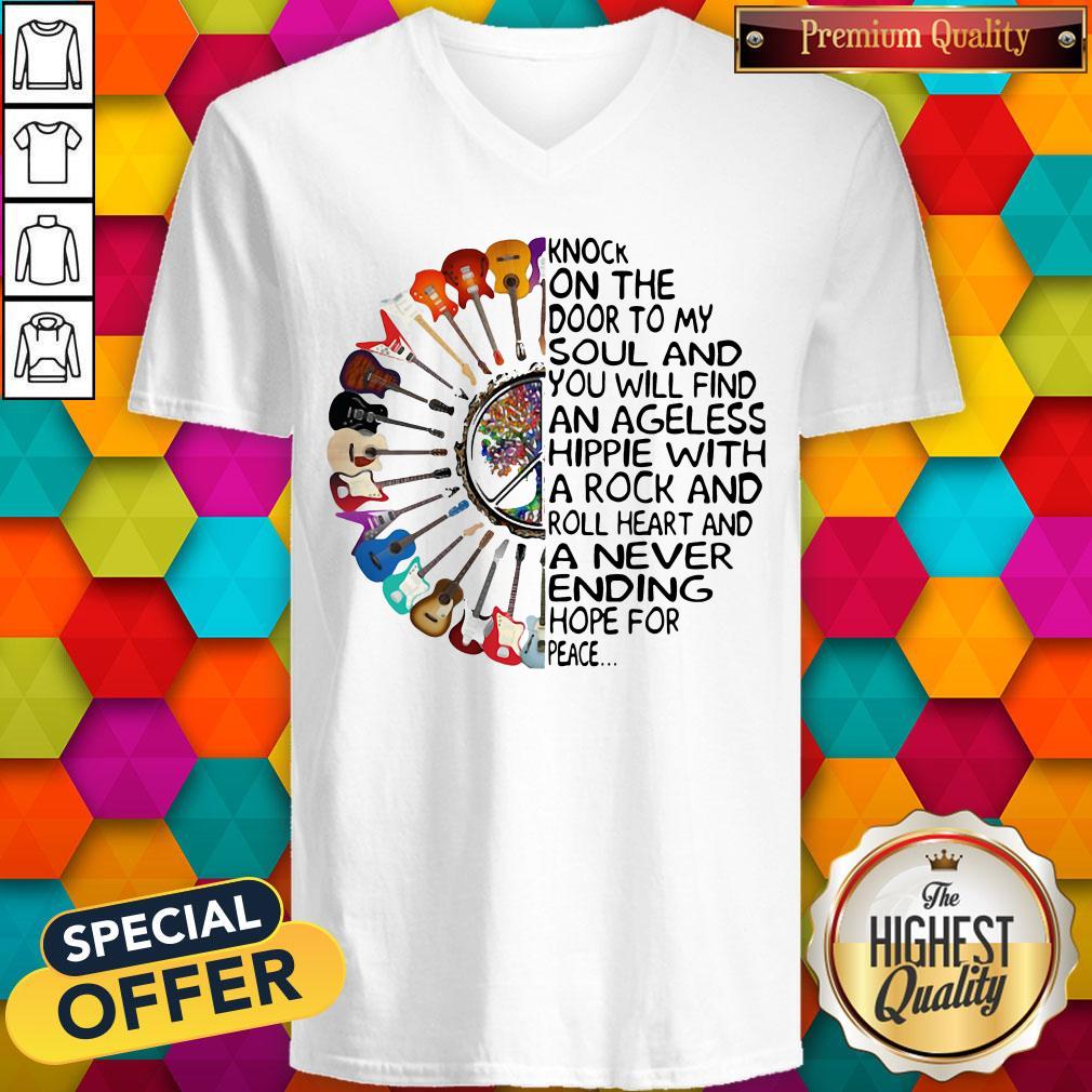 Hippie Guitar Knock On The Door To My Soul Shirt
