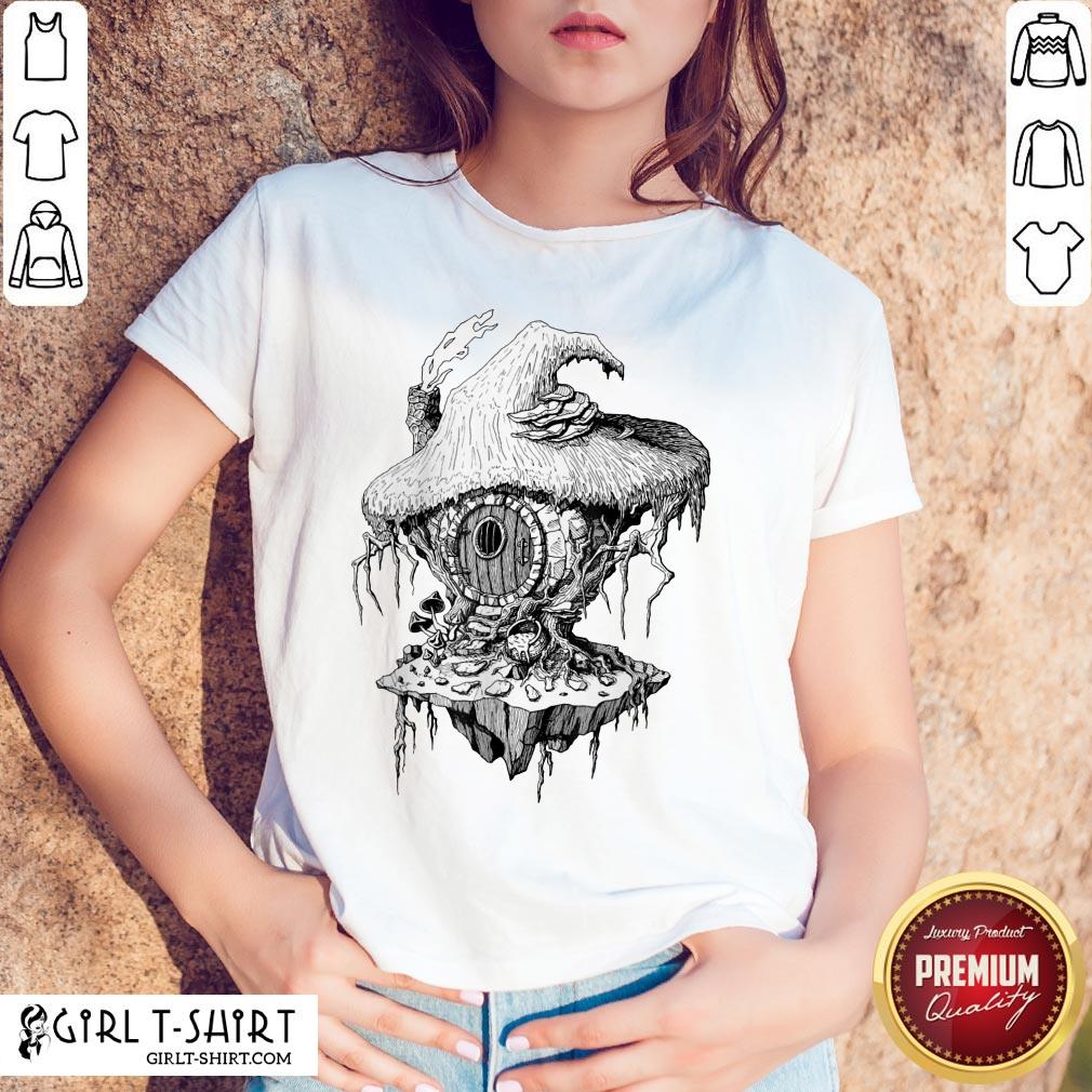 Hope Witchs Hut Hovel Castle Medieval Surreal Series Inkomancer Shirt
