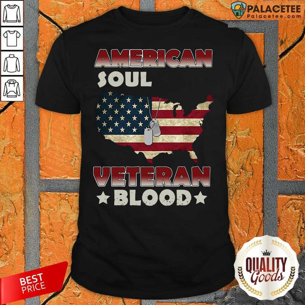 Hot American Flag Soul Veteran Blood Shirt