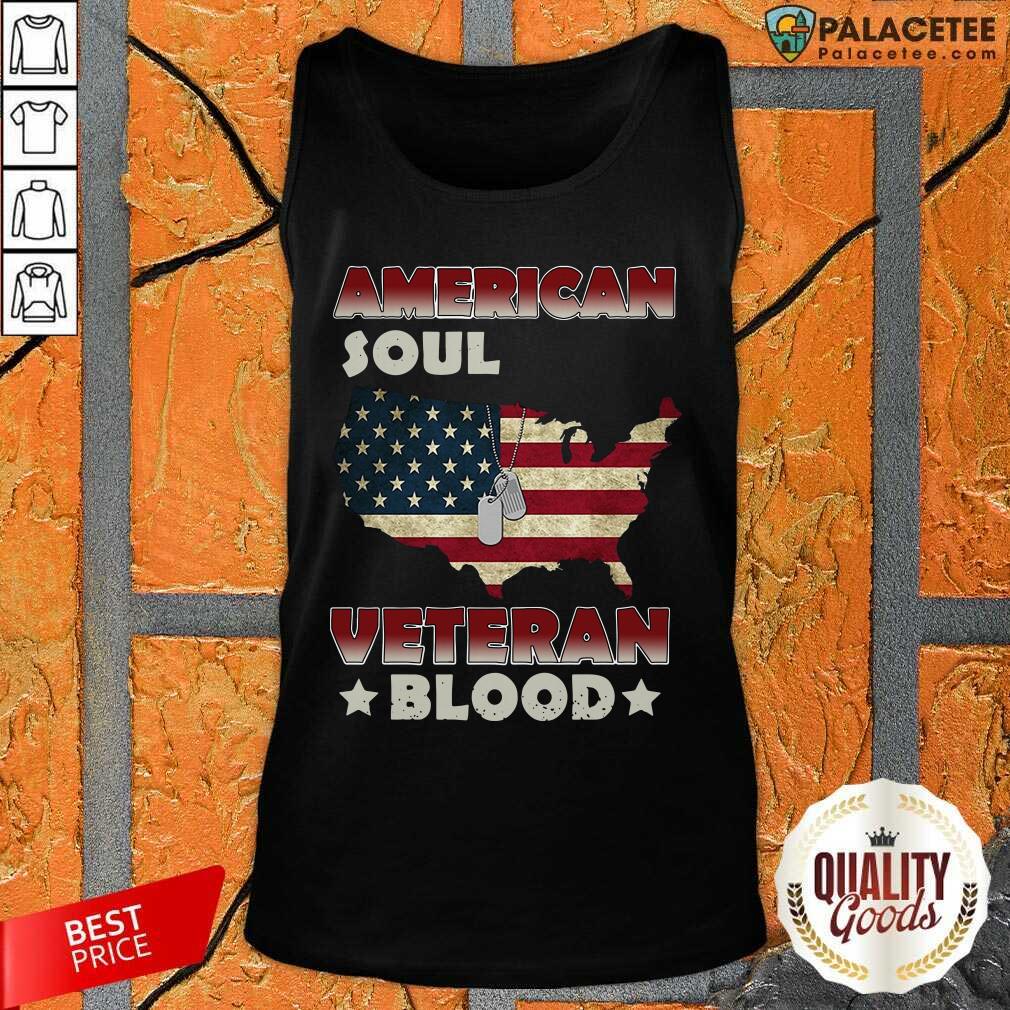 Hot American Flag Soul Veteran Blood Shirt