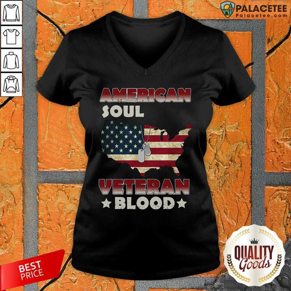 Hot American Flag Soul Veteran Blood Shirt