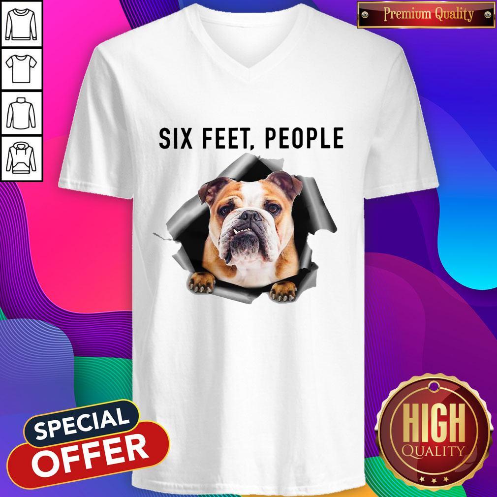 Hot Angry English Bulldog Six Feet People Shirt