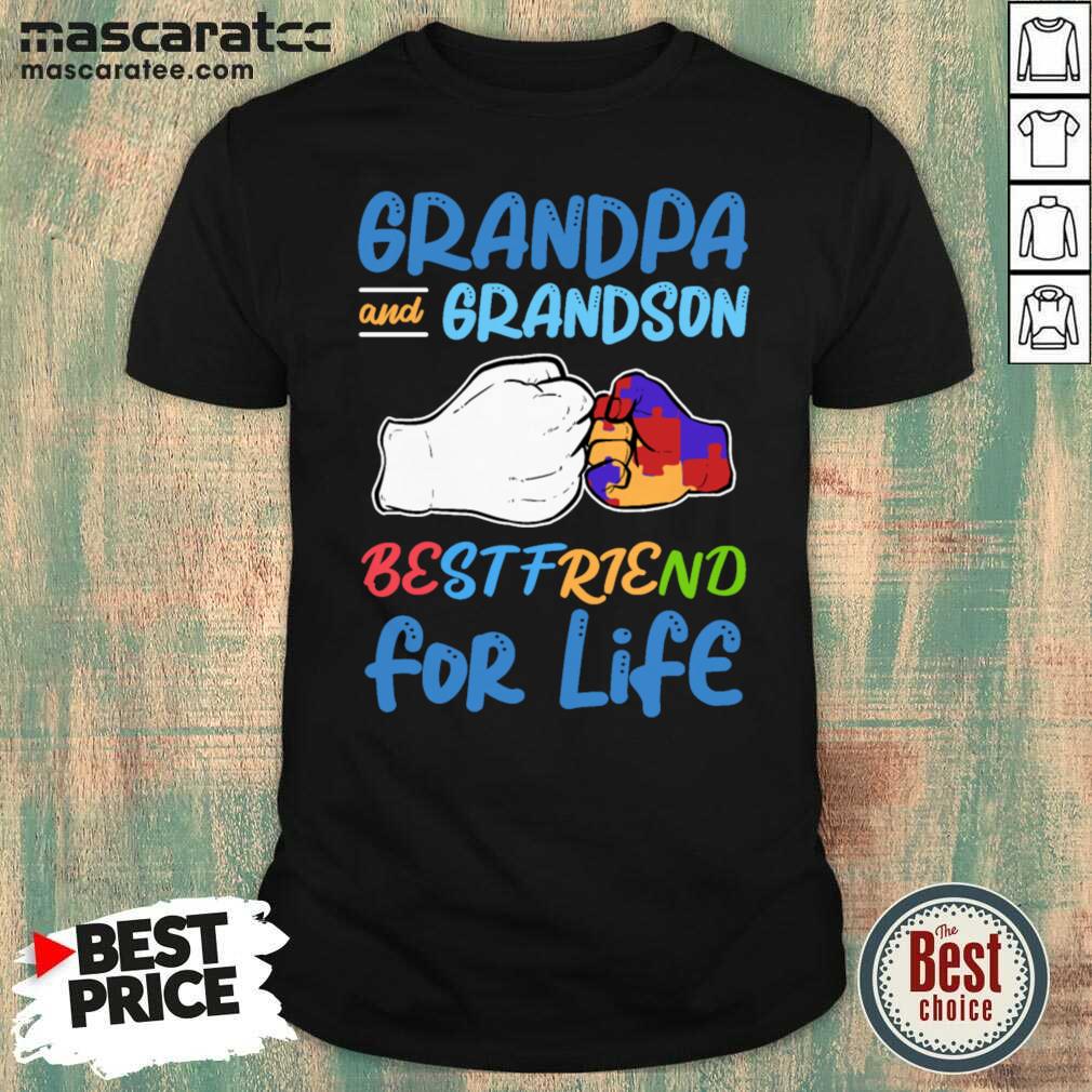 Hot Autism Grandma And Grandson Best Friend For Life Shirt
