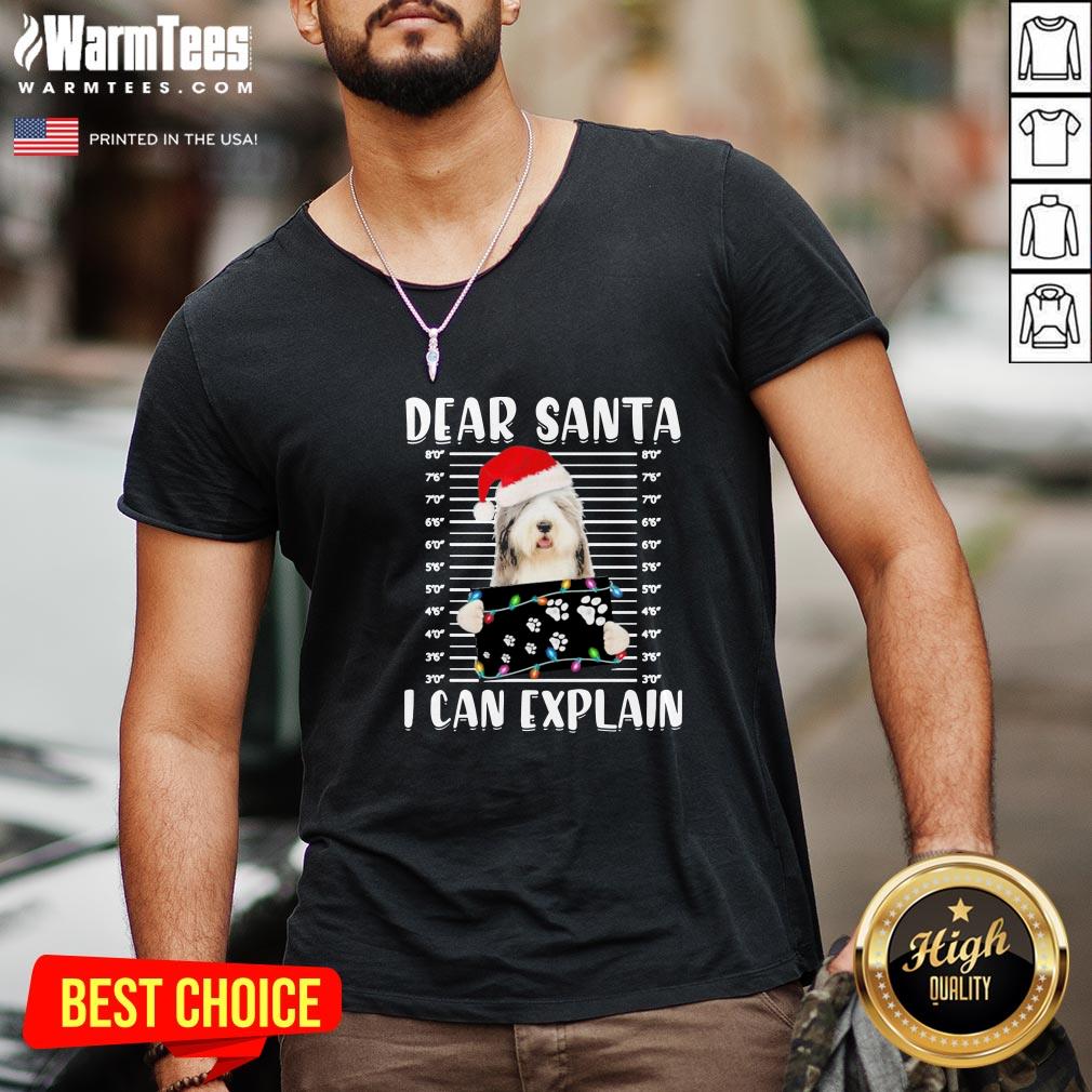 Hot Bearded Collie Dear Santa I Can Explain Christmas Sweater Shirt