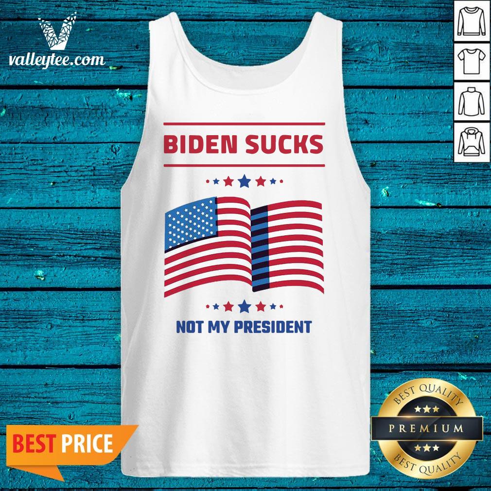 Hot Biden Sucks Not My President American Flag Stars Shirt