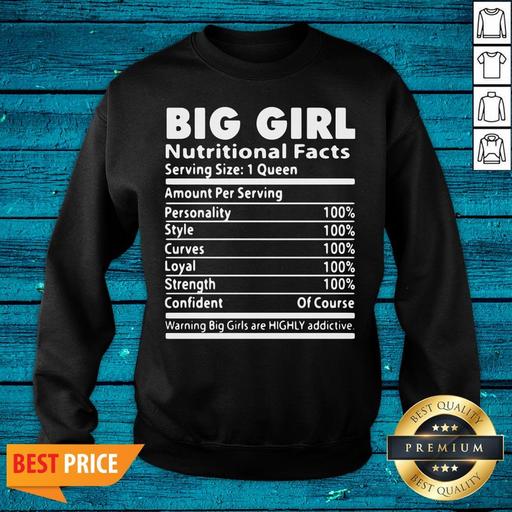 Hot Big Girl Nutrition Facts Serving Size 1 Queen Amount Per Serving Shirt