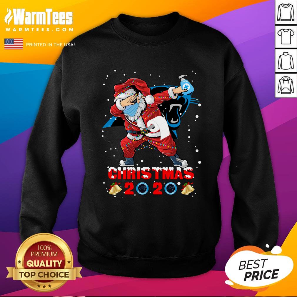 Hot Carolina Panthers Funny Santa Claus Dabbing Christmas 2020 Shirt