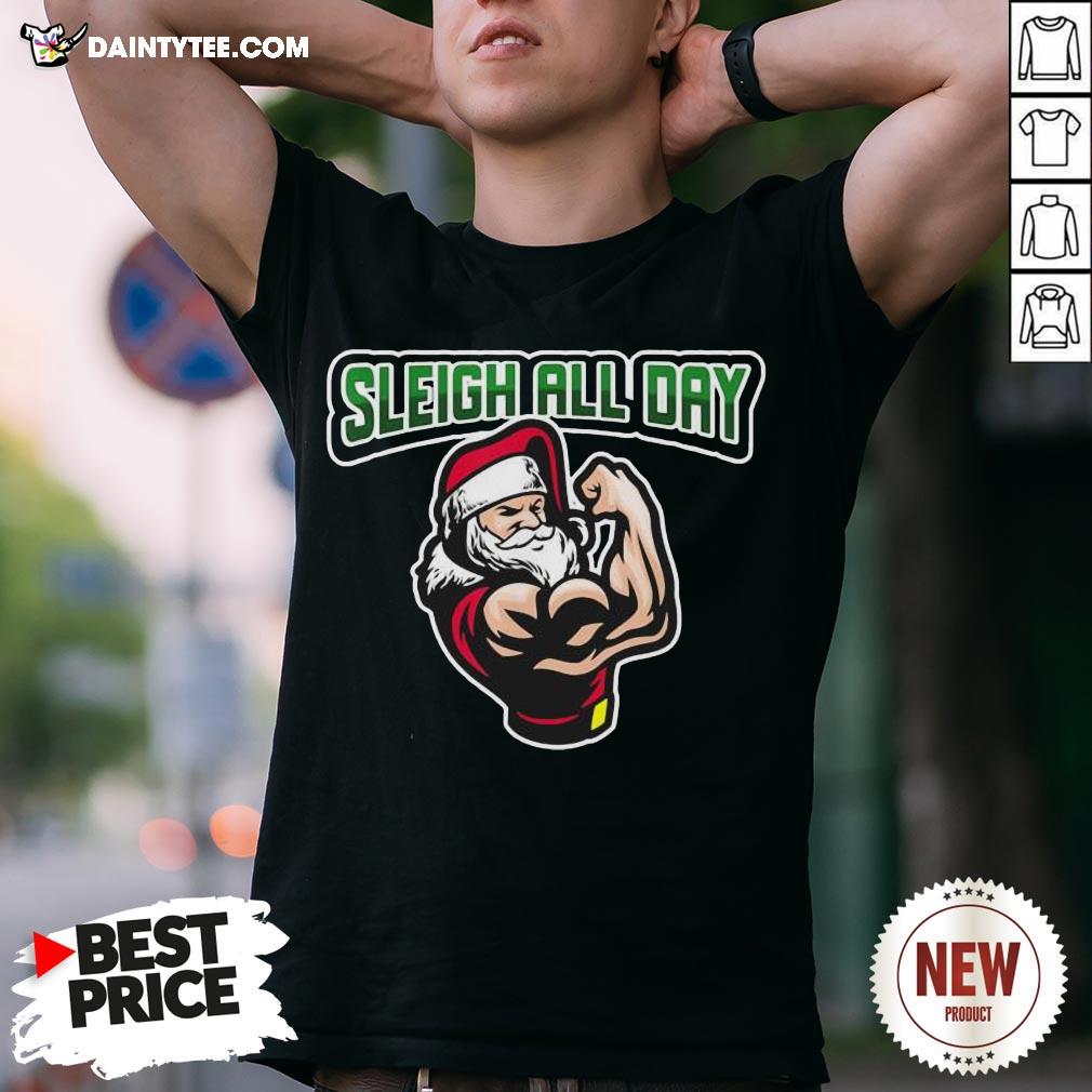 Hot Christmas 2020 Slay All Day Buffed Santa Gift Shirt