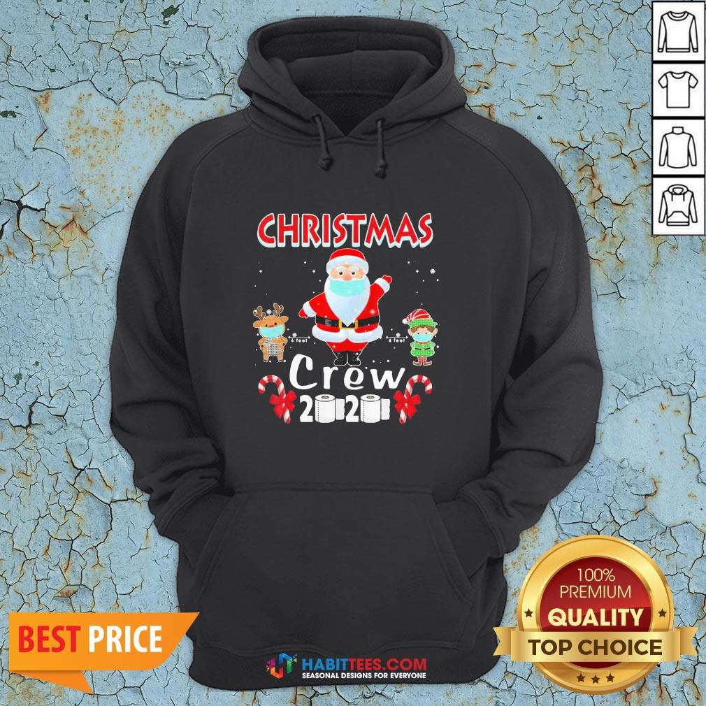Hot Christmas Crew 2020 Santa Elf And Reindeer Wearing Mask Shirt