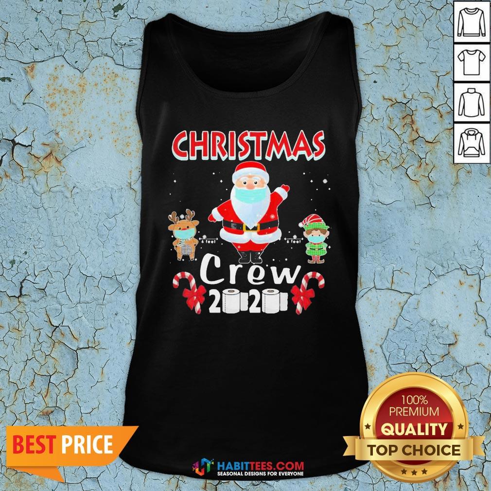Hot Christmas Crew 2020 Santa Elf And Reindeer Wearing Mask Shirt