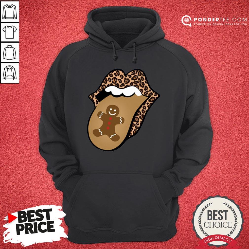 Hot Christmas Mouth Tongue Lips Gingerbread Cookie Man Christmas Shirt