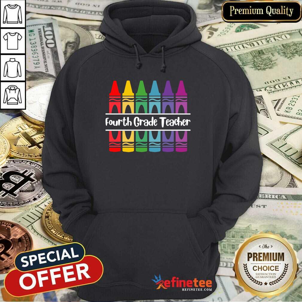 Hot Crayons Fourth Grade Teacher Shirt