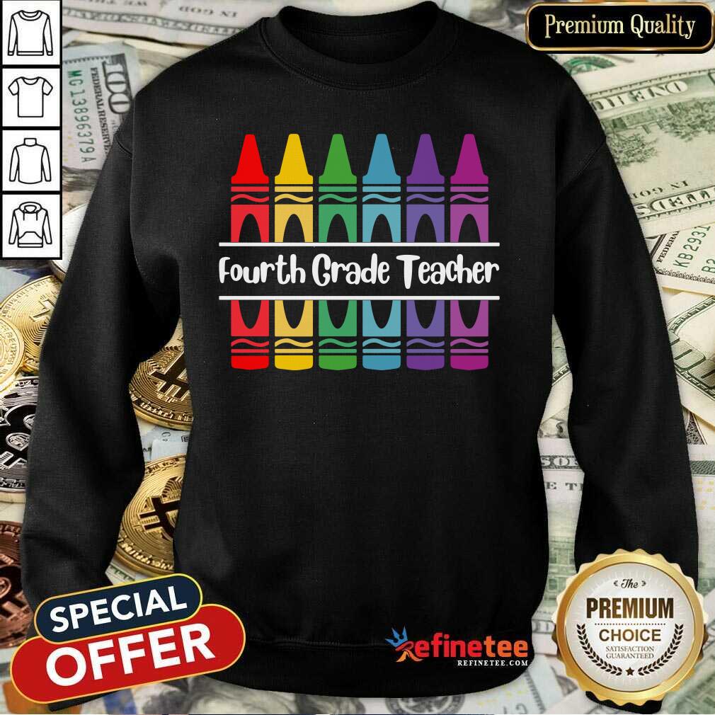 Hot Crayons Fourth Grade Teacher Shirt