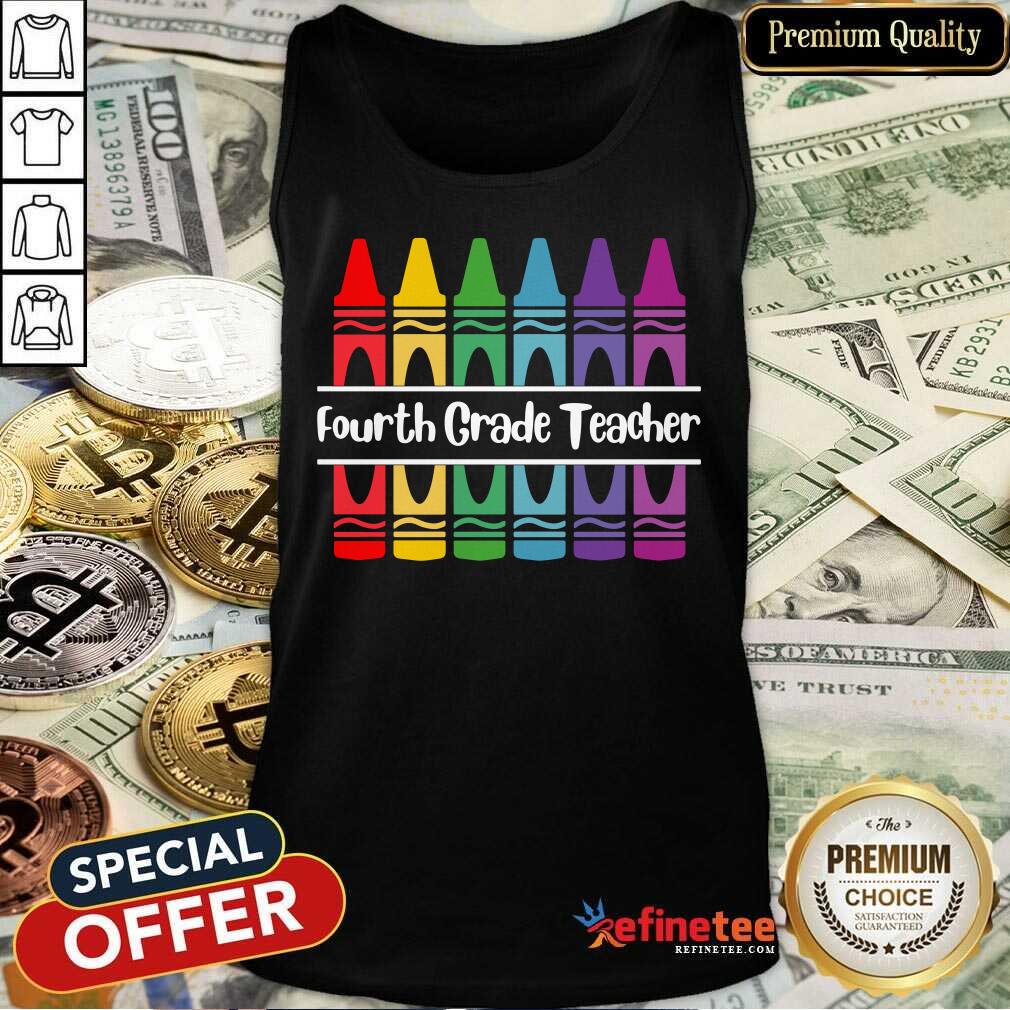Hot Crayons Fourth Grade Teacher Shirt