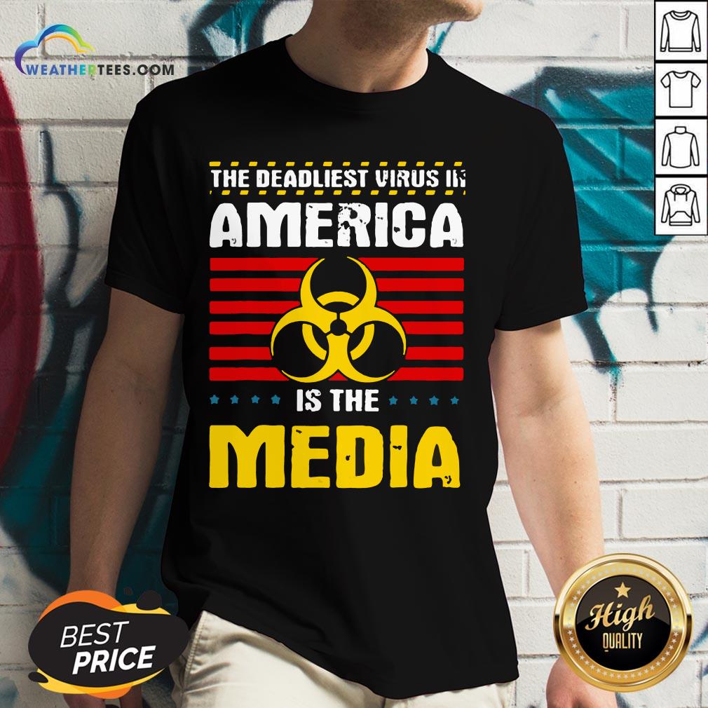 Hot Deadliest Virus In America Is The Media Toxic Fake News 2020 Shirt