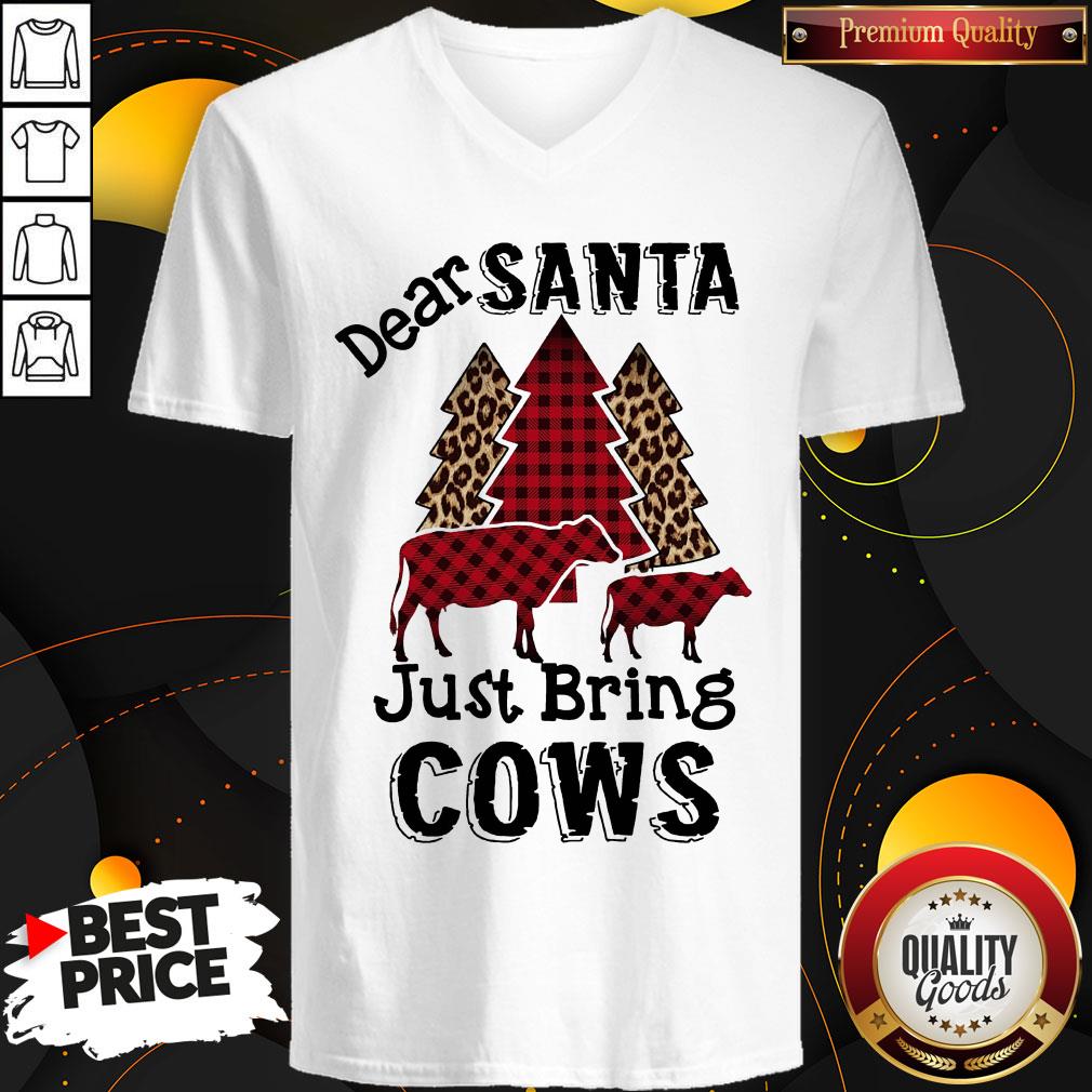 Hot Dear Santa Just Bring Cows Shirt