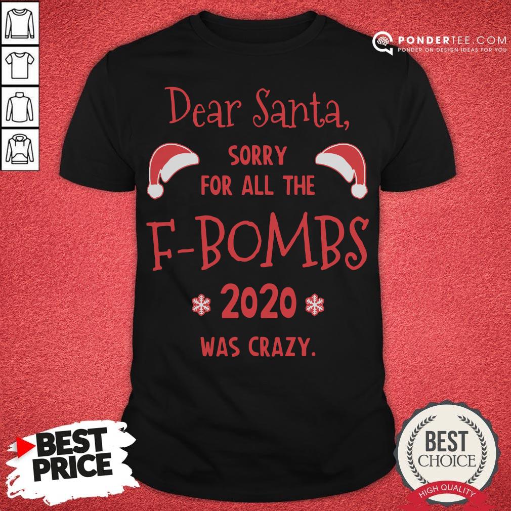 Hot Dear Santa Sorry For All The F-bombs 2020 Was Crazy Christmas Shirt