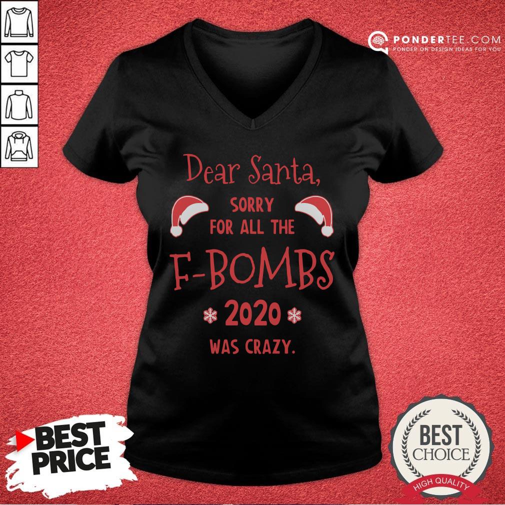 Hot Dear Santa Sorry For All The F-bombs 2020 Was Crazy Christmas Shirt