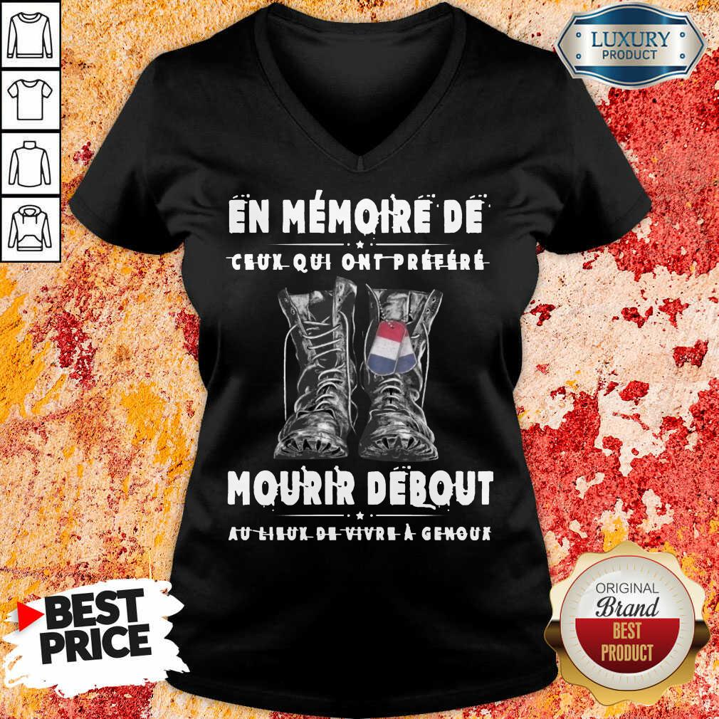 Hot En Memoire De Mourir Debout Shirt