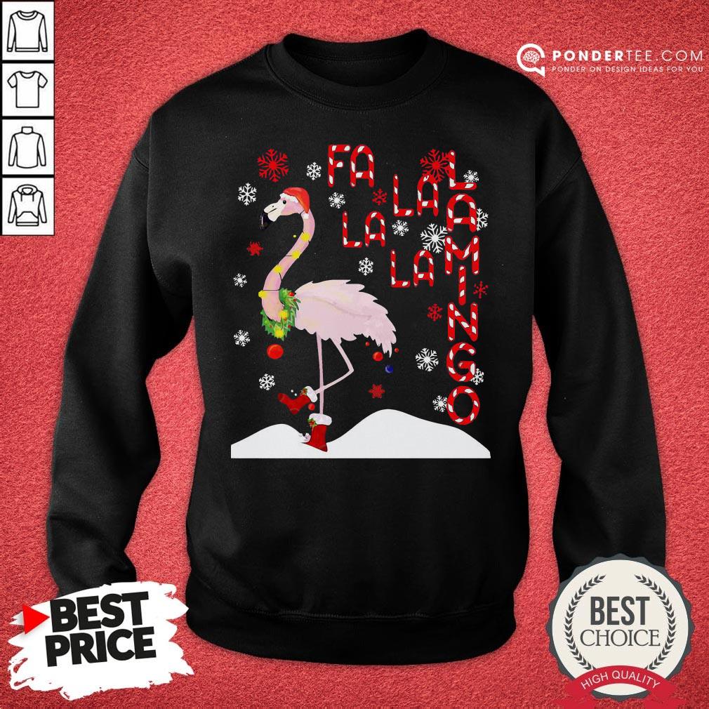 Hot Fa La La La Mingo Flamingo For Christmas Xmas Shirt