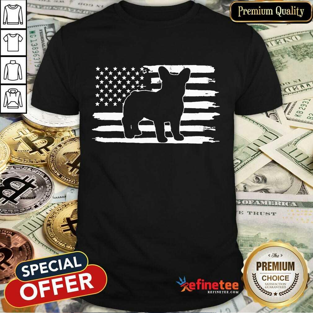 Hot French Bulldog USA Flag Shirt