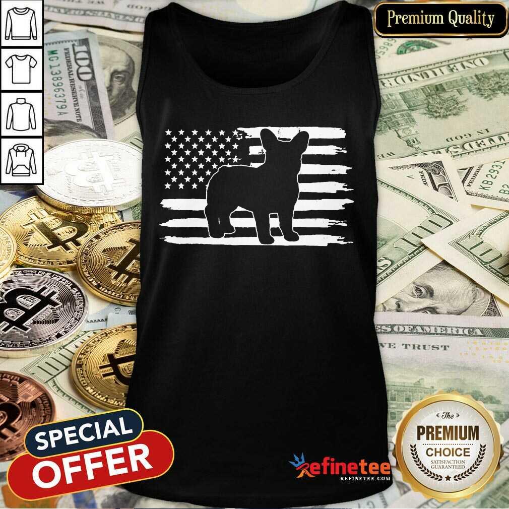 Hot French Bulldog USA Flag Shirt