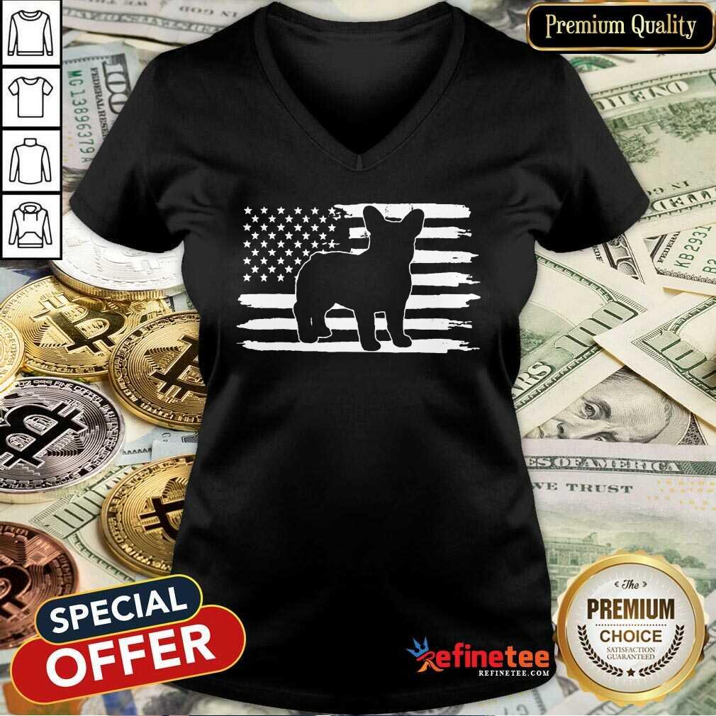 Hot French Bulldog USA Flag Shirt