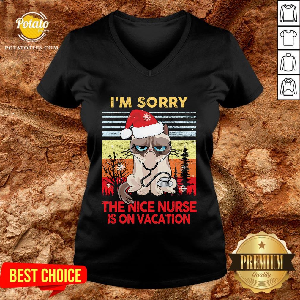Hot Grumpy Cat I’m Sorry The Nice Nurse Is On Vacation Shirt