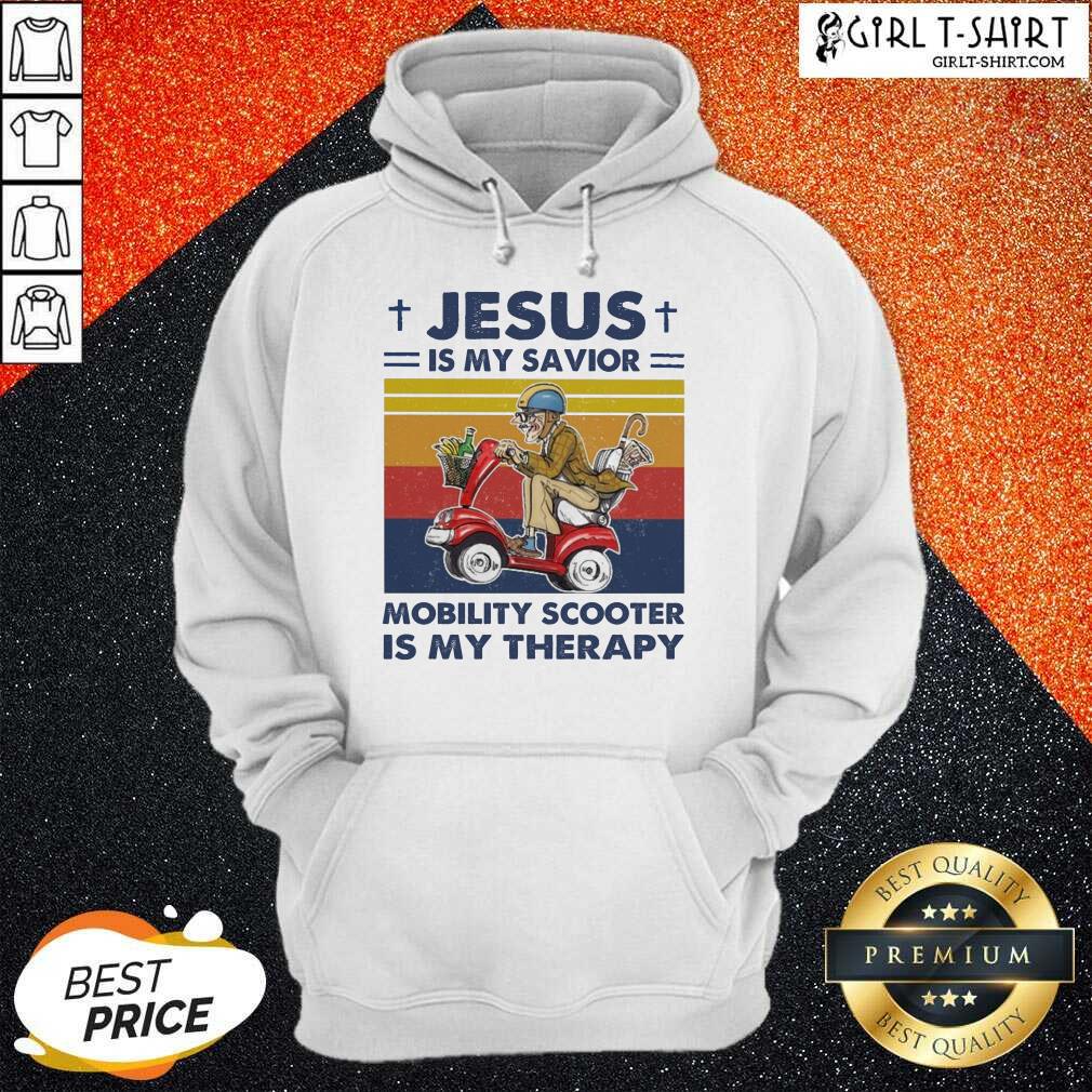 Hot Jesus Is My Savior Mobility Scooter Is My Therapy Vintage Shirt