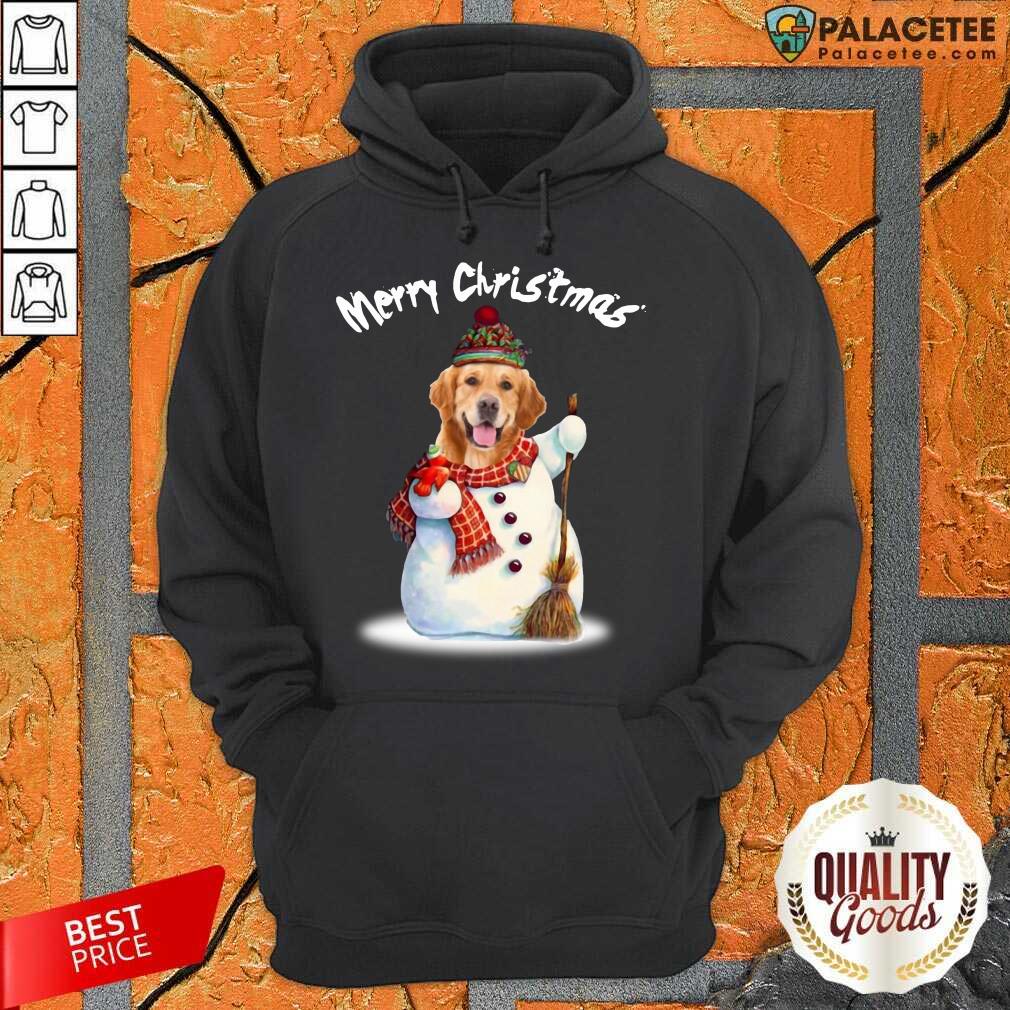 Hot Merry Christmas Snow Golden Retriever Shirt