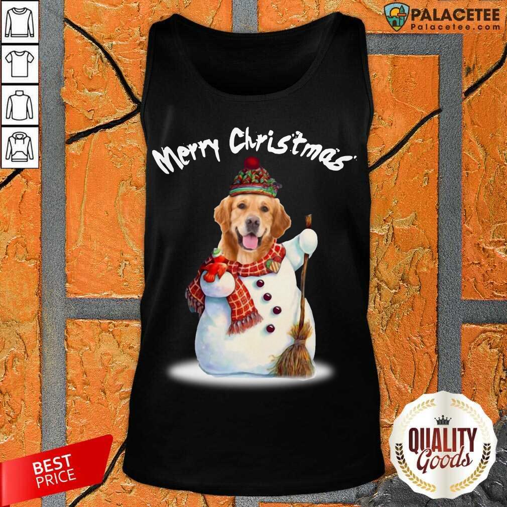 Hot Merry Christmas Snow Golden Retriever Shirt